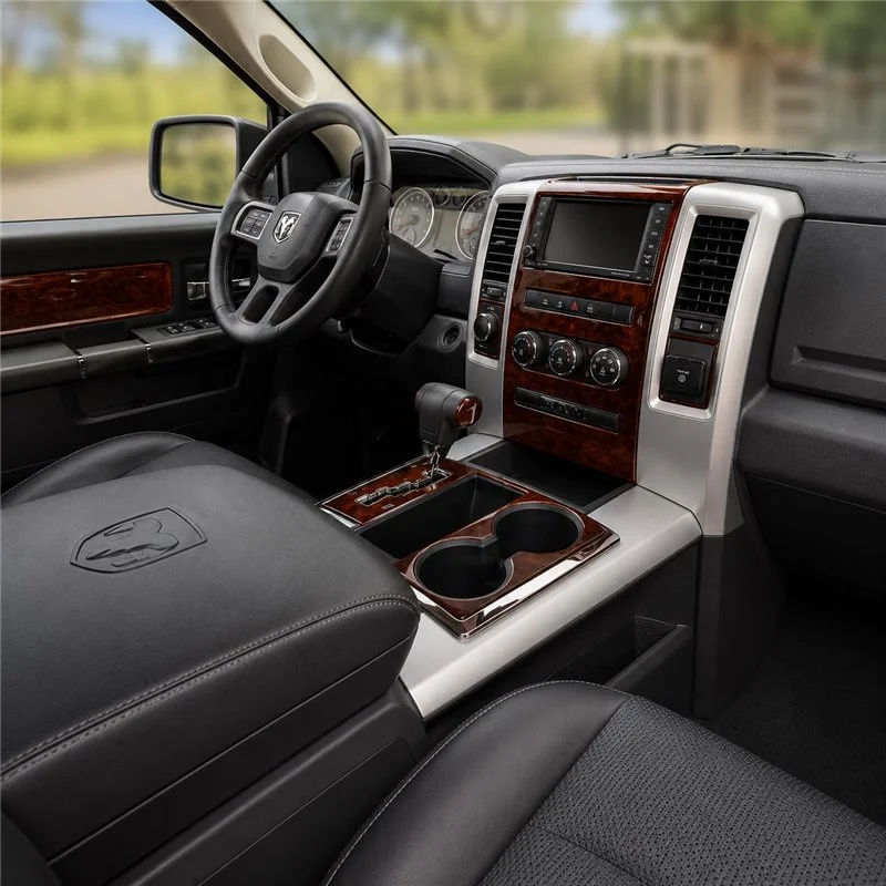 Dodge Ram 2009+ mit Getränkehalter, separate Sitze 3D Armaturenbrett-Dekor-Set