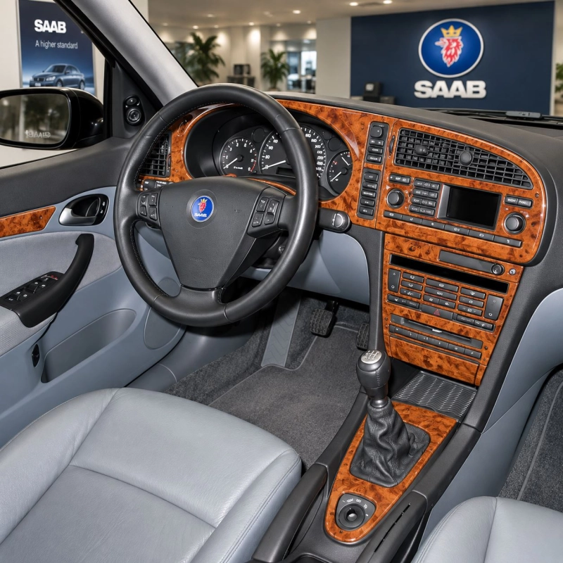 Saab 9-3 2003-2006 3D Cockpit Dekor Interieurleisten Set As shown in product diagram-teilig