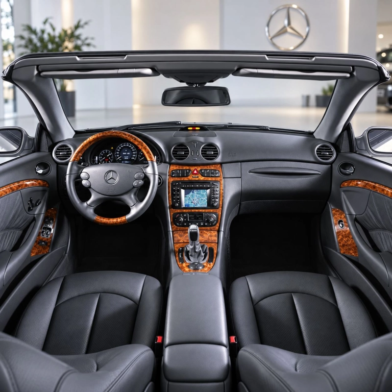 Mercedes-Benz CLK W209 2003-2010 3D Cockpit Dekor Interieurleisten Set 24-teilig
