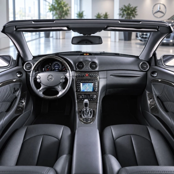 Mercedes-Benz CLK W209 2003-2010 3D Cockpit Dekor Interieurleisten Set 24-teilig