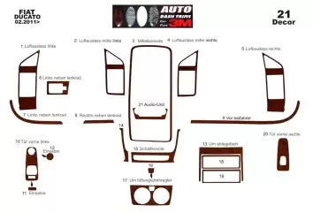 Fiat Ducato 02.2006 Mittelkonsole Armaturendekor Cockpit Dekor 23 -Teile