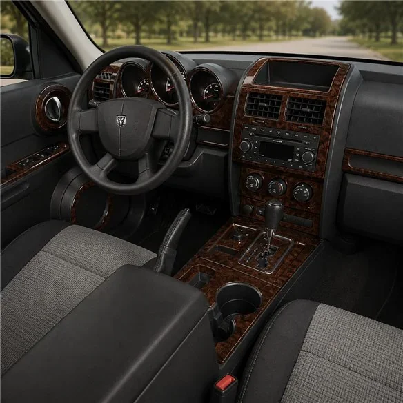 Dodge Nitro 2007+ Komplettset, Automatikgetriebe 3D Armaturenbrett-Dekor-Set
