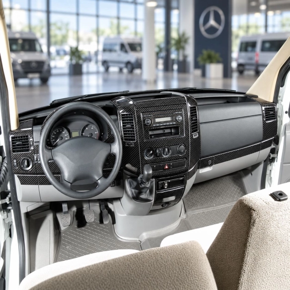 Mercedes-Benz Sprinter W906 2006-heute 3D Cockpit Dekor Interieurleisten Set 40-teilig