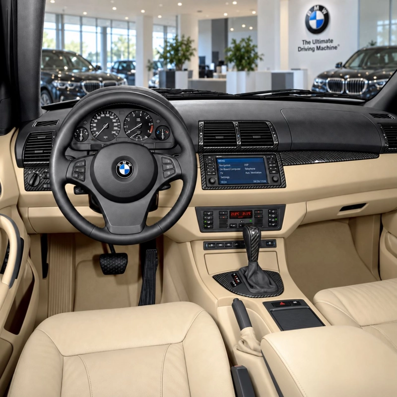 BMW X5 2000-2006 3D Cockpit Dekor Interieurleisten Set As shown in product diagram-teilig