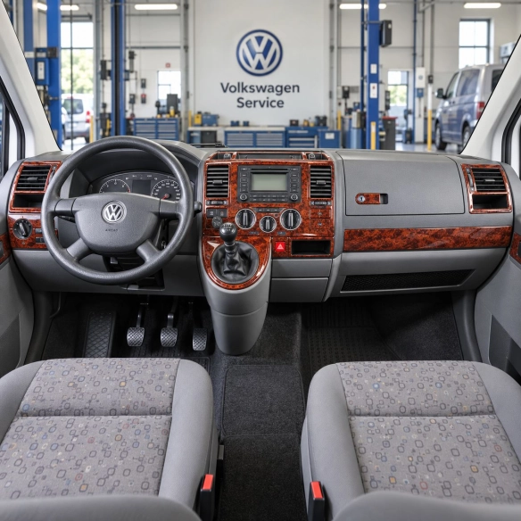 Volkswagen Transporter T5 2003-2009 3D Cockpit Dekor Interieurleisten Set 29-teilig