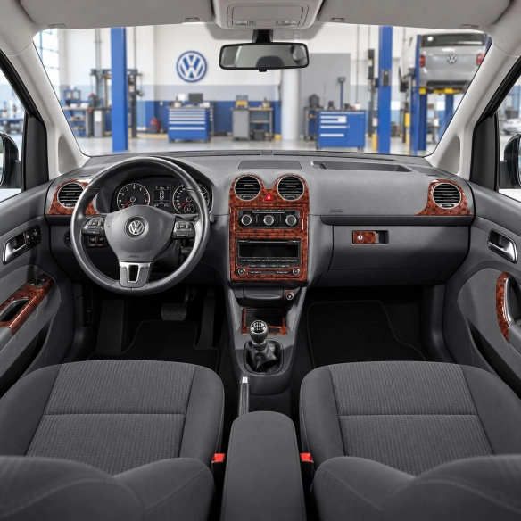 Volkswagen Caddy 2004-2009 3D Cockpit Dekor Interieurleisten Set 16-teilig