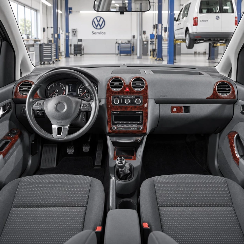 Volkswagen Caddy 2004-2009 3D Cockpit Dekor Interieurleisten Set 16-teilig