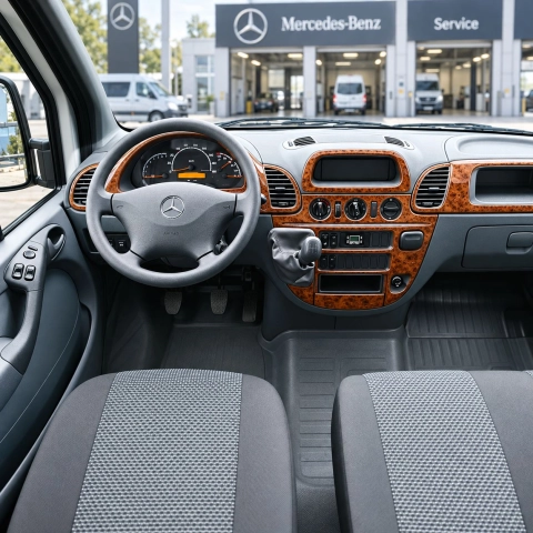 Mercedes Sprinter W903 2000-2006 Armaturenbrett-Dekorset 24 Teile 2