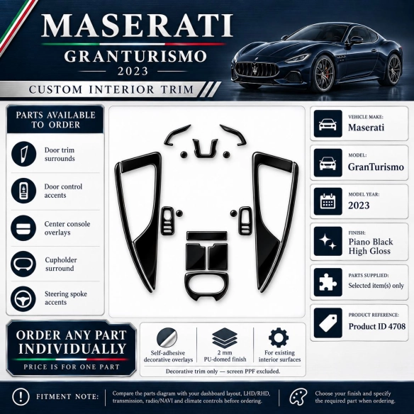 Maserati Granturismo 2023 2024 – Designer Trim – Innenraum-Komplettset