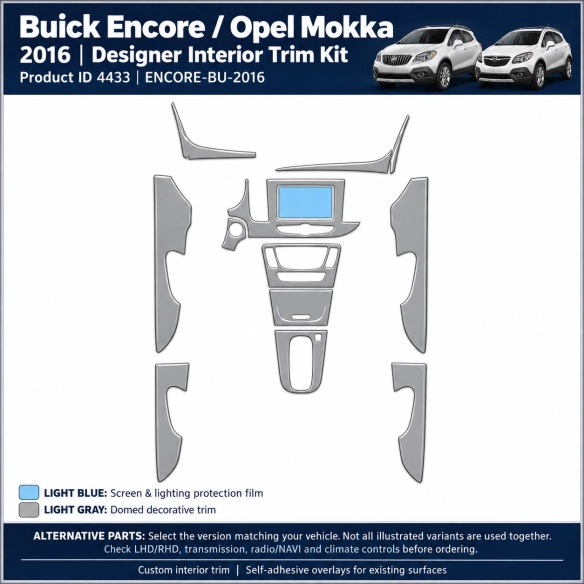 Buick Encore 2016 – Designer Trim – Innenraum-Komplettset