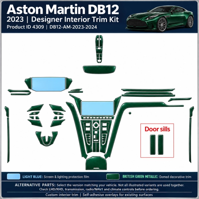 Aston Martin Db12 2023 2024 – Designer Trim – Innenraum-Komplettset