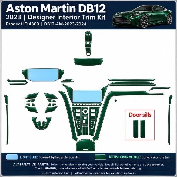 Aston Martin Db12 2023 2024 – Designer Trim – Innenraum-Komplettset