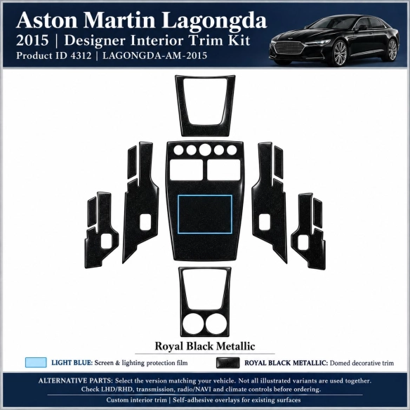 Aston Martin Lagongda 2015 – Designer Trim – Innenraum-Komplettset
