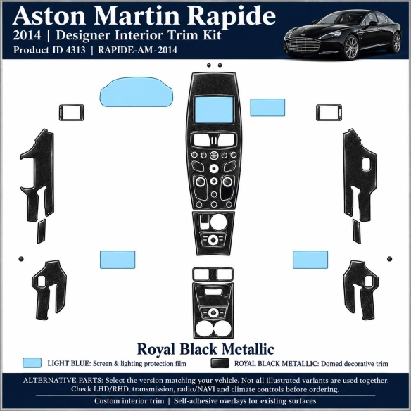 Aston Martin Rapide 2014 – Designer Trim – Innenraum-Komplettset