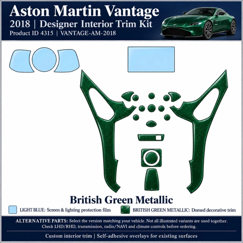 Aston Martin Vantage 2018 – Designer Trim – Innenraum-Komplettset