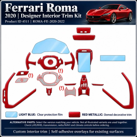 Ferrari Roma 2020 2022 – Designer Trim – Innenraum-Komplettset