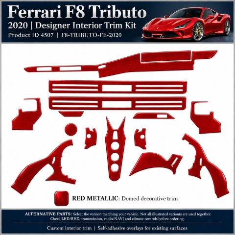Ferrari F8 Tributo 2020 – Designer Trim – Innenraum-Komplettset