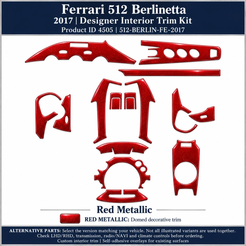 Ferrari 512 Berlinetta 2017 – Designer Trim – Innenraum-Komplettset