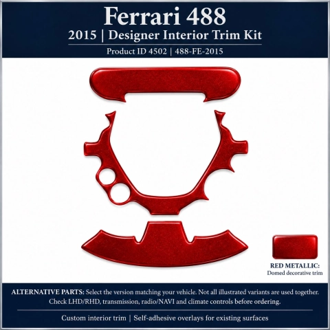 Ferrari 488 2015 – Designer Trim – Innenraum-Komplettset