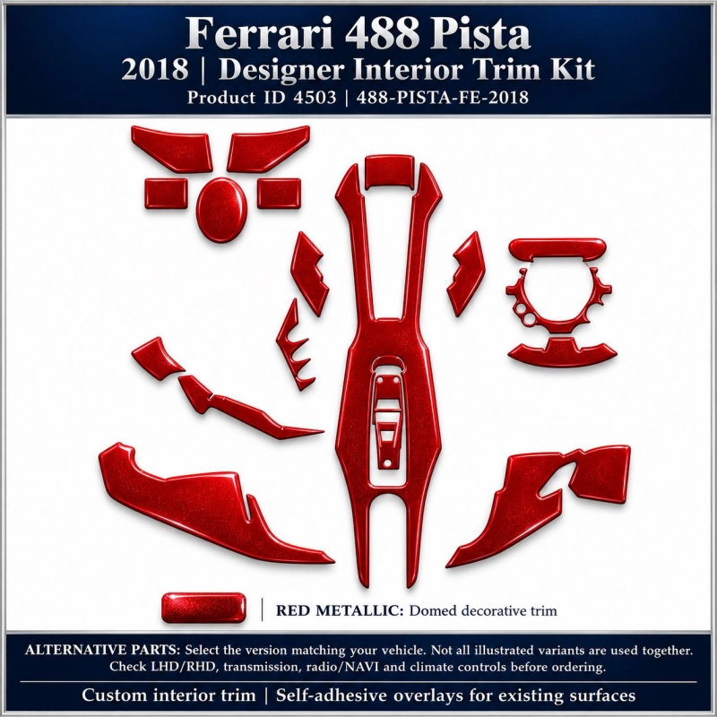 Ferrari 488 Pista 2018 – Designer Trim – Innenraum-Komplettset