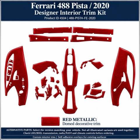 Ferrari 488 Pista 2020 – Designer Trim – Innenraum-Komplettset