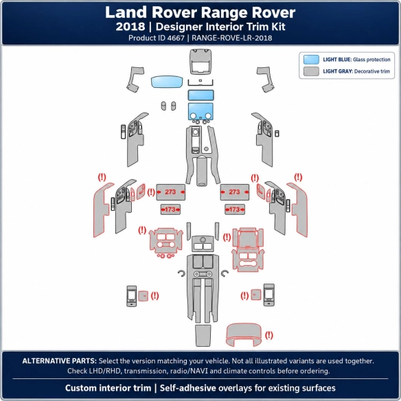 Land Rover Range Rover 2018 – Designer Trim – Innenraum-Komplettset