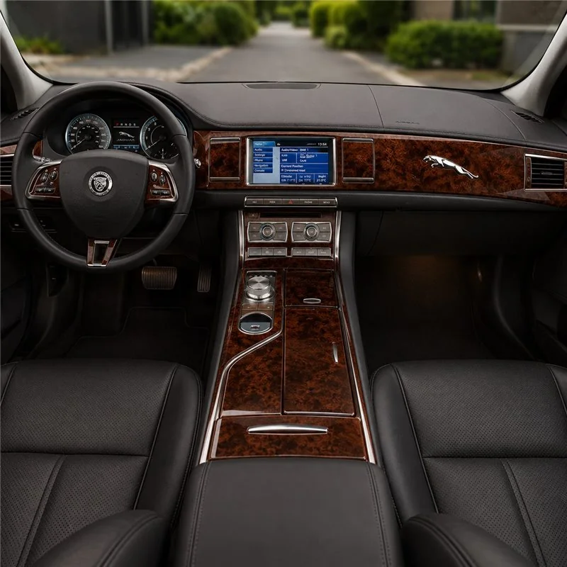 Jaguar XF 2009-2015 Komplettset, With OEM 3D Armaturenbrett-Dekor-Set, 44 Teile
