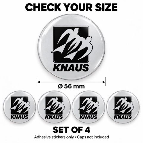 Knaus Doming-Aufkleber für Nabenkappen – 56 mm – 4er-Set 2