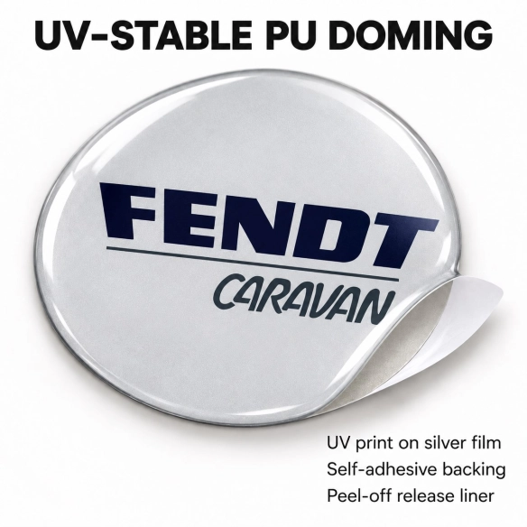 Fendt Doming-Aufkleber für Nabenkappen – 56 mm – 4er-Set