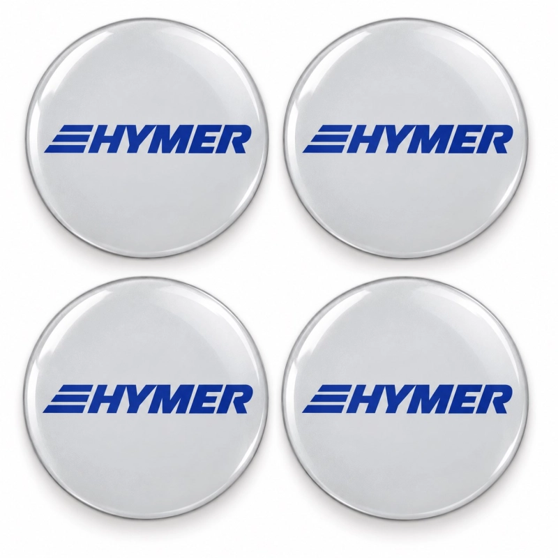 Hymer Doming-Aufkleber für Nabenkappen – 56 mm – 4er-Set