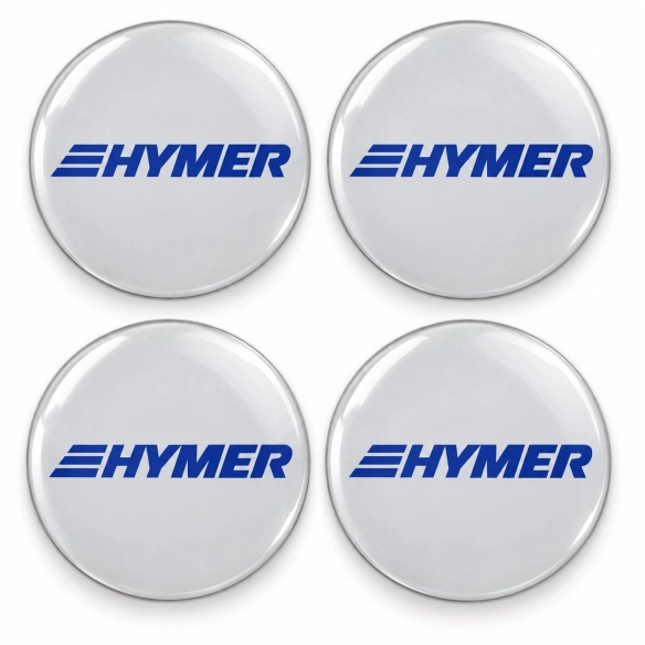 Hymer Doming-Aufkleber für Nabenkappen – 56 mm – 4er-Set