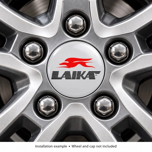 Laika Doming-Aufkleber für Nabenkappen – 56 mm – 4er-Set