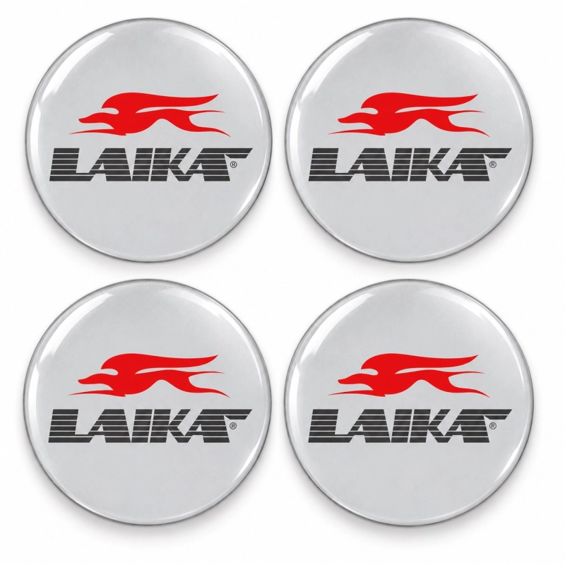 Laika Doming-Aufkleber für Nabenkappen – 56 mm – 4er-Set