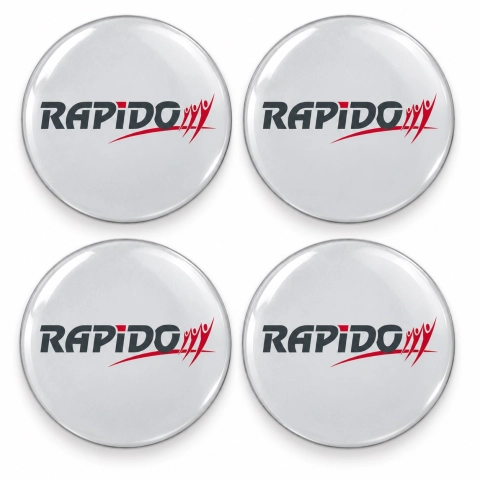 Rapido Doming-Aufkleber für Nabenkappen – 56 mm – 4er-Set