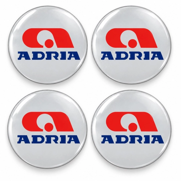 Adria Doming-Aufkleber für Nabenkappen – 56 mm – 4er-Set