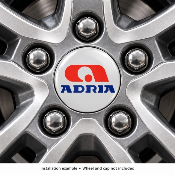 Adria Doming-Aufkleber für Nabenkappen – 56 mm – 4er-Set