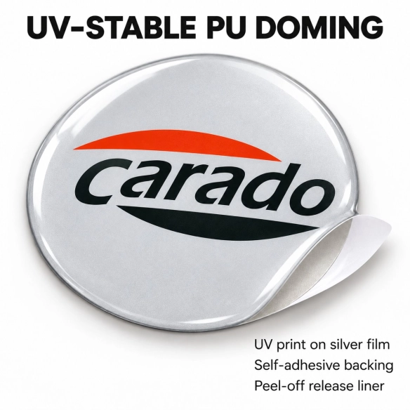 Carado Doming-Aufkleber für Nabenkappen – 56 mm – 4er-Set