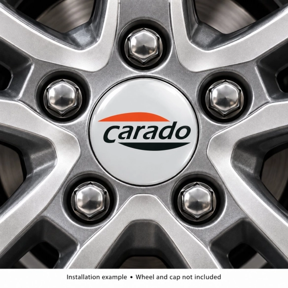 Carado Doming-Aufkleber für Nabenkappen – 56 mm – 4er-Set