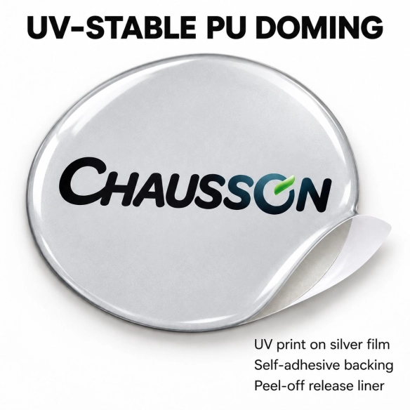Chausson Doming-Aufkleber für Nabenkappen – 56 mm – 4er-Set