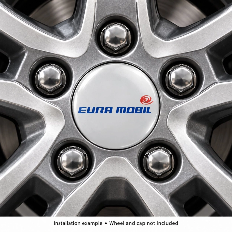 Eura Mobil Doming-Aufkleber für Nabenkappen – 56 mm – 4er-Set