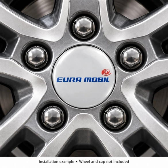 Eura Mobil Doming-Aufkleber für Nabenkappen – 56 mm – 4er-Set