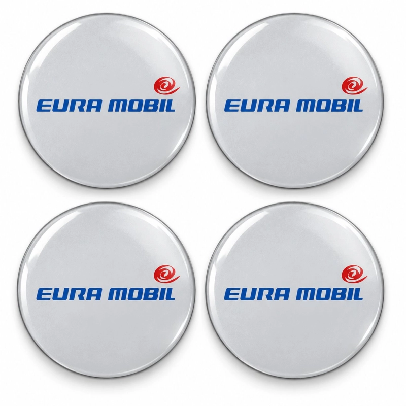Eura Mobil Doming-Aufkleber für Nabenkappen – 56 mm – 4er-Set