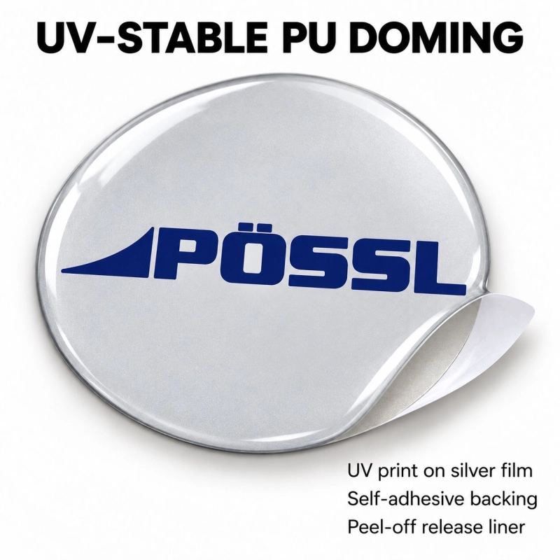 Pössl Doming-Aufkleber für Nabenkappen – 56 mm – 4er-Set