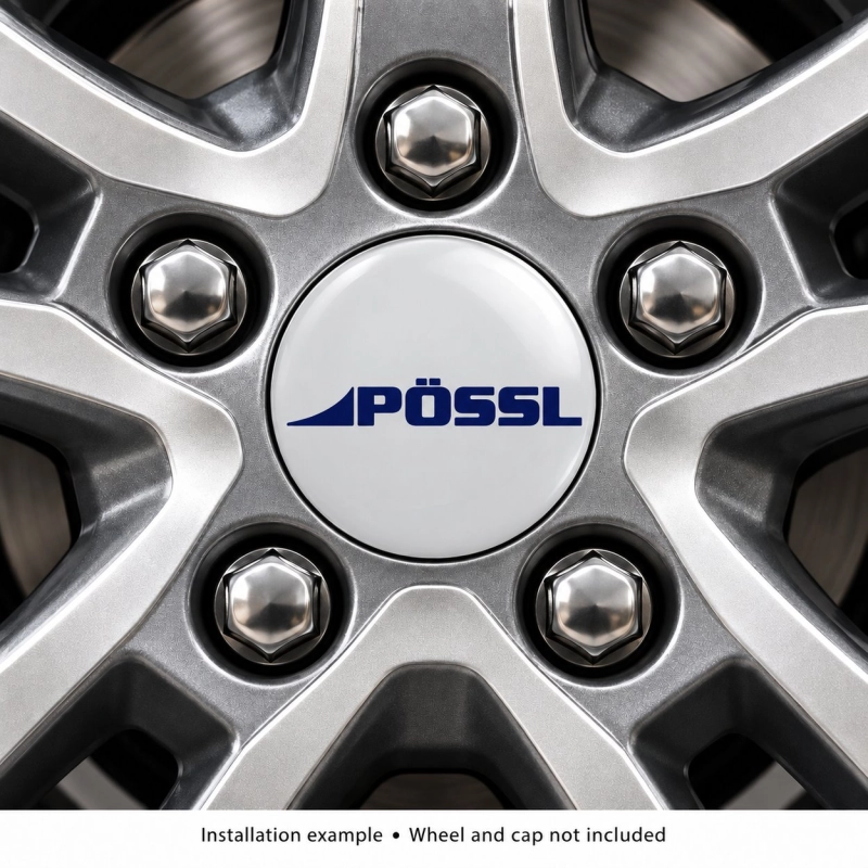 Pössl Doming-Aufkleber für Nabenkappen – 56 mm – 4er-Set