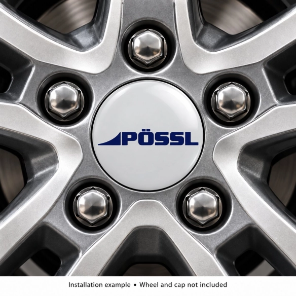 Pössl Doming-Aufkleber für Nabenkappen – 56 mm – 4er-Set