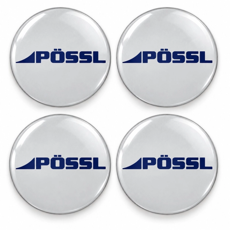 Pössl Doming-Aufkleber für Nabenkappen – 56 mm – 4er-Set