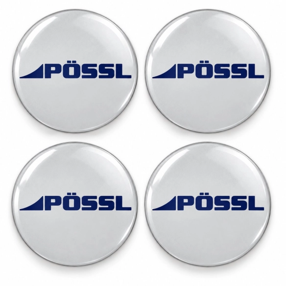 Pössl Doming-Aufkleber für Nabenkappen – 56 mm – 4er-Set