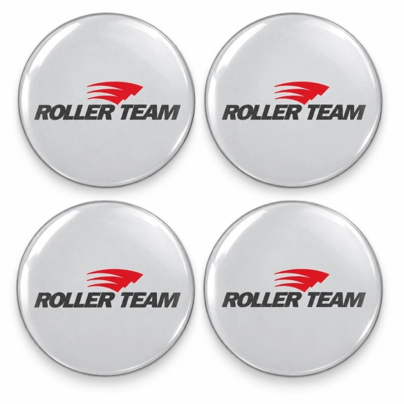 Roller Team Doming-Aufkleber für Nabenkappen – 56 mm – 4er-Set