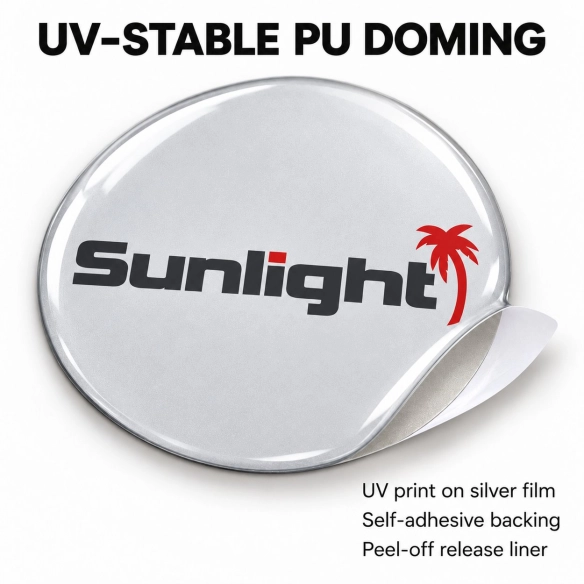 Sunlight Doming-Aufkleber für Nabenkappen – 56 mm – 4er-Set