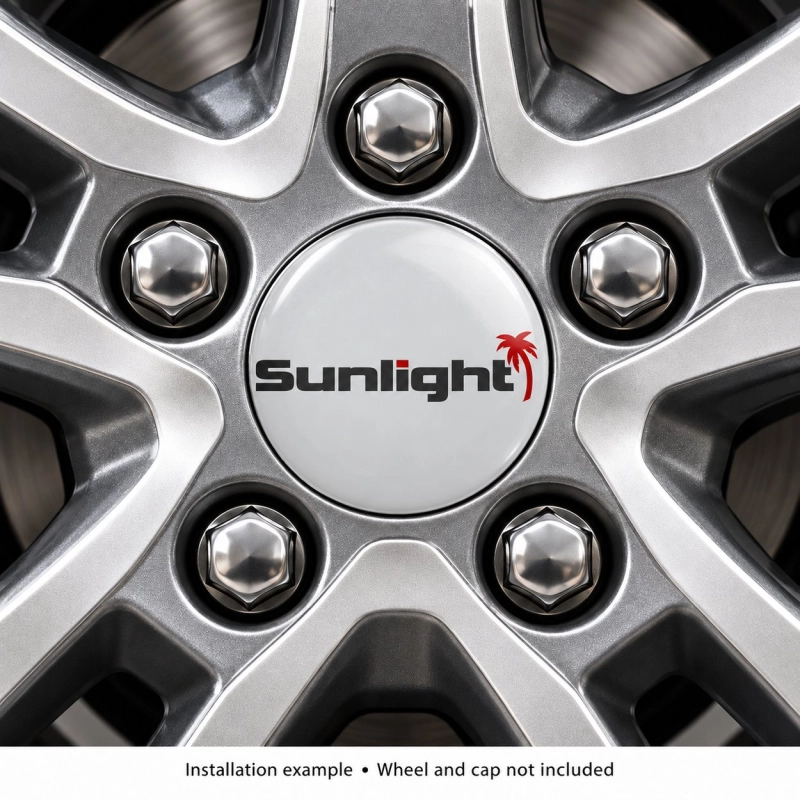 Sunlight Doming-Aufkleber für Nabenkappen – 56 mm – 4er-Set